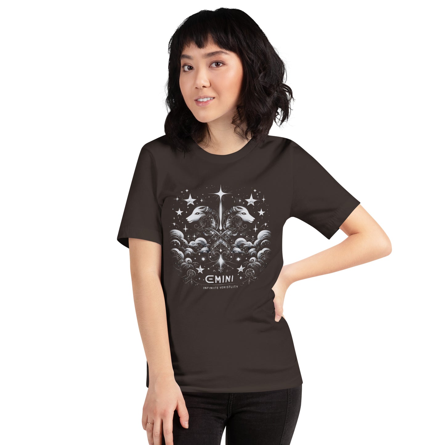 Unisex Infinite Versatility – Gemini Cosmic Harmony T-Shirt