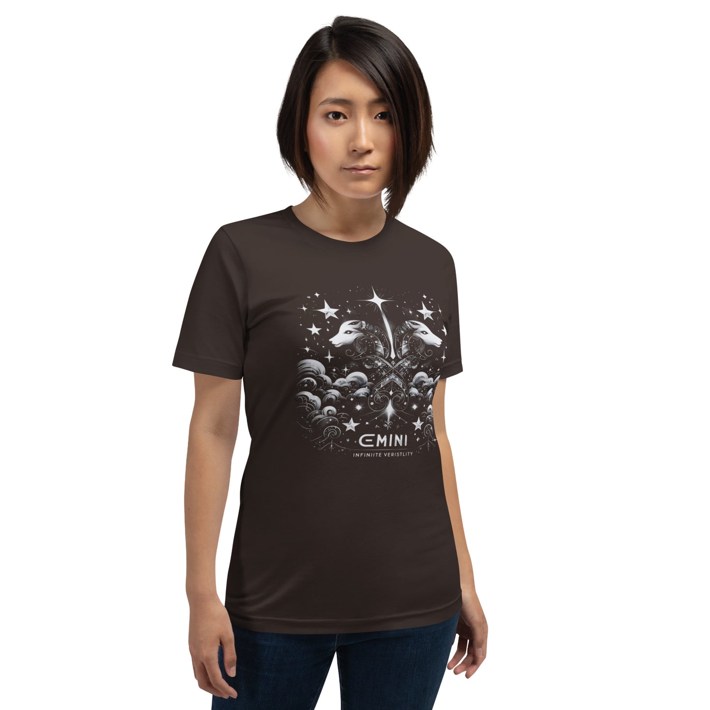 Unisex Infinite Versatility – Gemini Cosmic Harmony T-Shirt