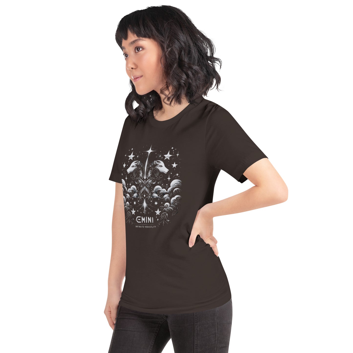 Unisex Infinite Versatility – Gemini Cosmic Harmony T-Shirt