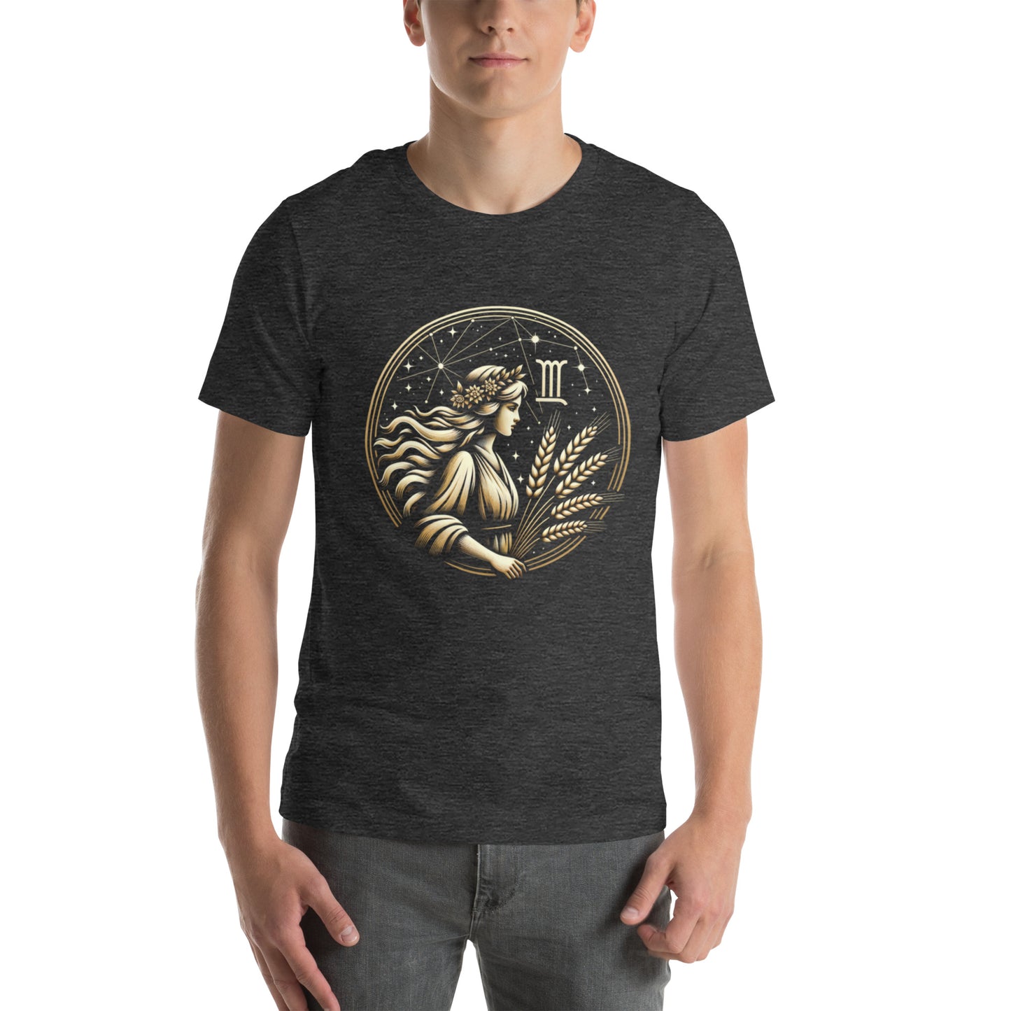 Unisex Virgo Harvest – Celestial Maiden's Embrace T-Shirt