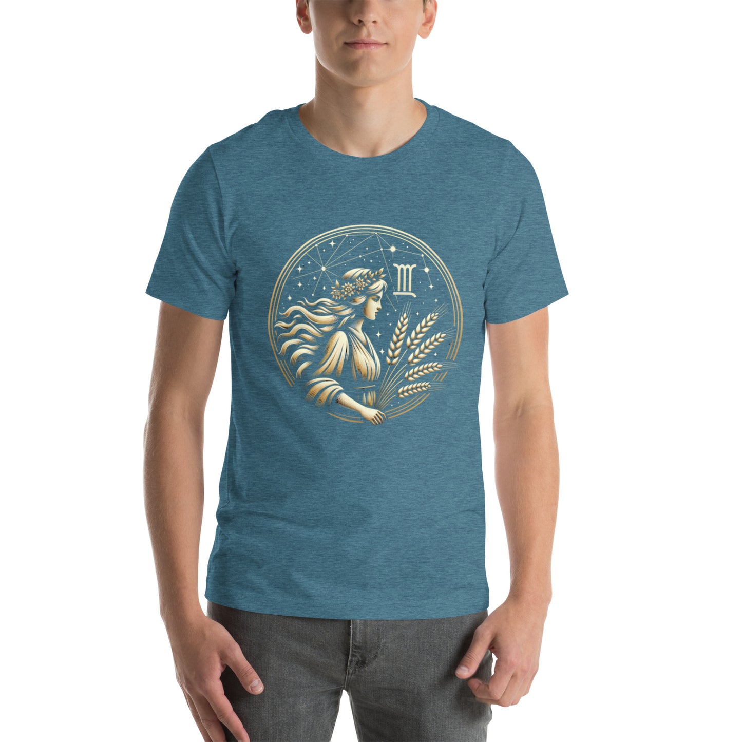 Unisex Virgo Harvest – Celestial Maiden's Embrace T-Shirt