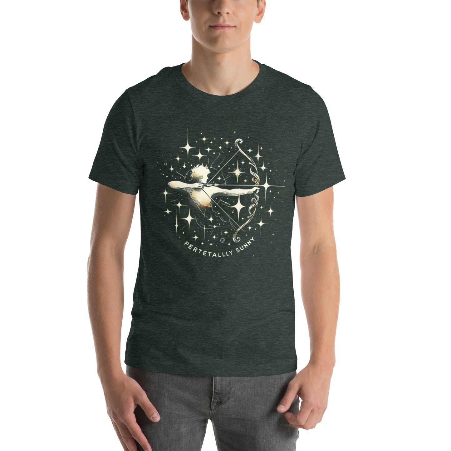 Unisex Perpetually Sunny Sagittarius T-Shirt – The Archer's Spark | Star Sign Series