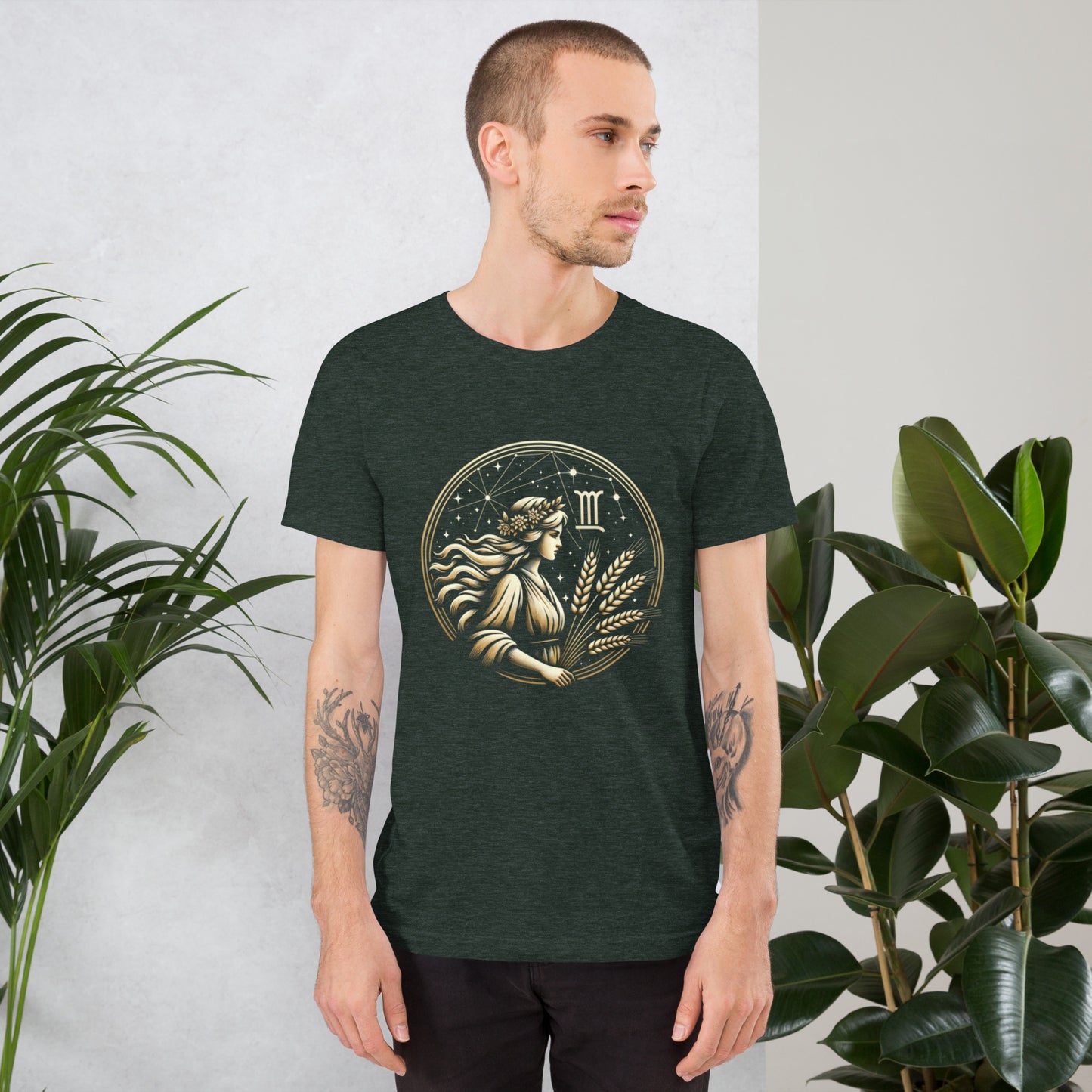 Unisex Virgo Harvest – Celestial Maiden's Embrace T-Shirt