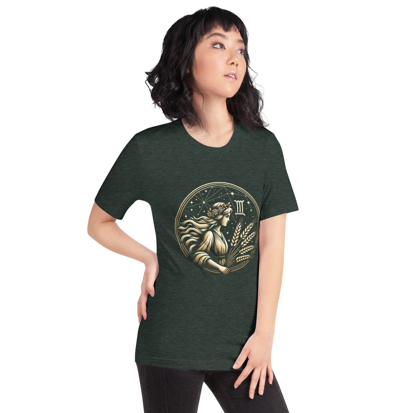 Unisex Virgo Harvest – Celestial Maiden's Embrace T-Shirt