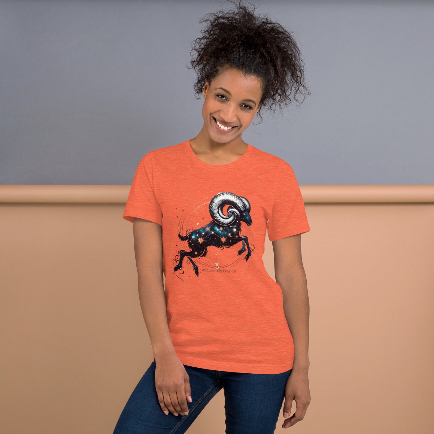 Aries Audacious Tee - Stellar Courage and Zodiac Charm