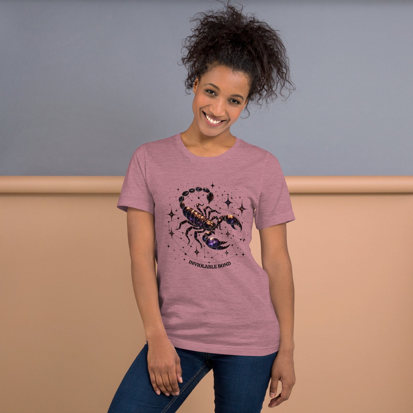 Unisex Scorpio's Intimate Aura - Galactic Bond Zodiac T-Shirt