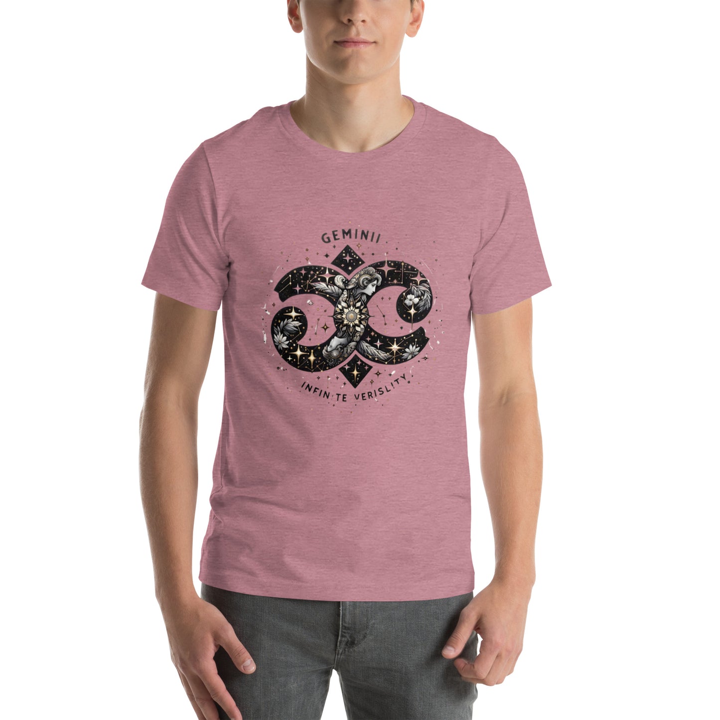 Unisex Galactic Charisma – Gemini Zodiac T-Shirt