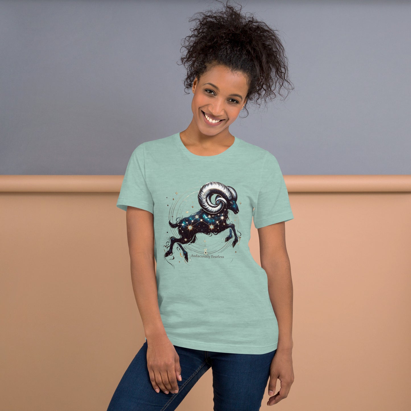 Aries Audacious Tee - Stellar Courage and Zodiac Charm