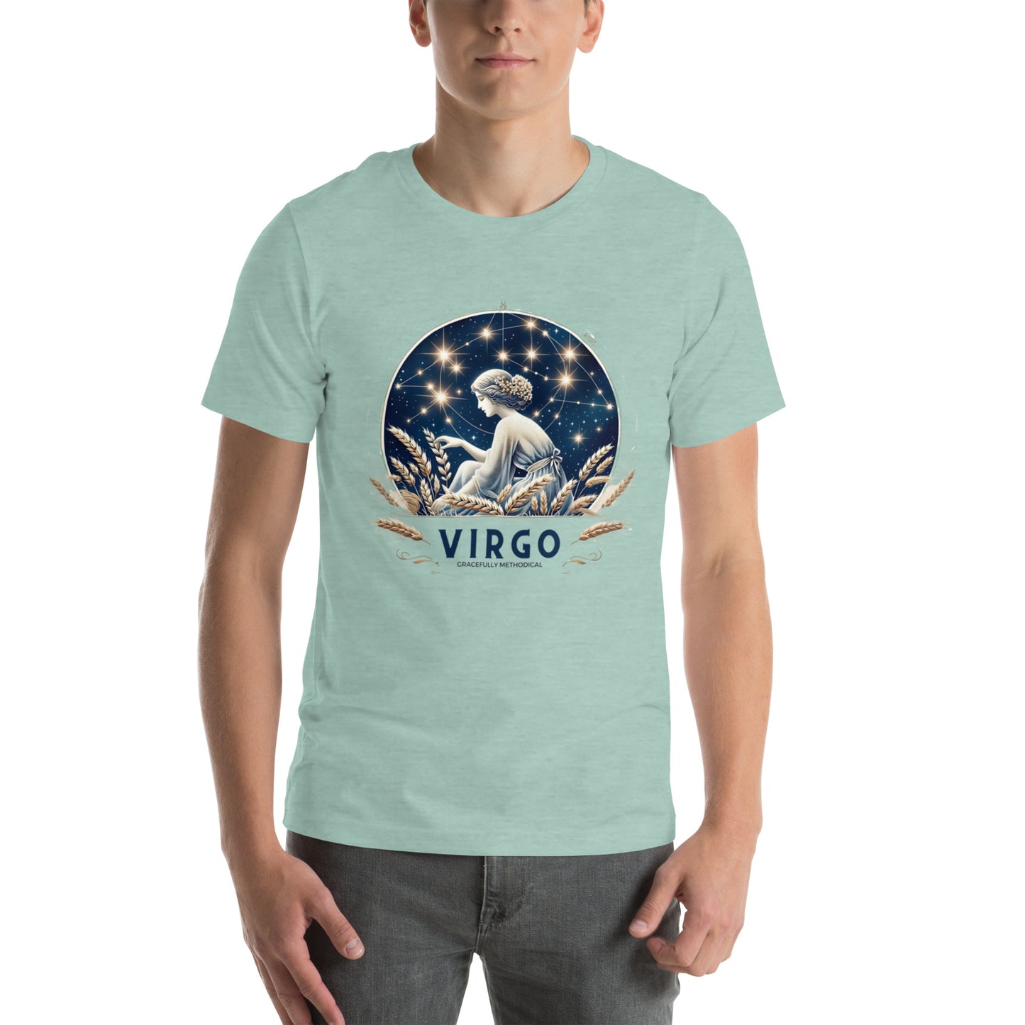 Unisex Virgo's Celestial Harvest - Starlit Methodical Zodiac T-Shirt