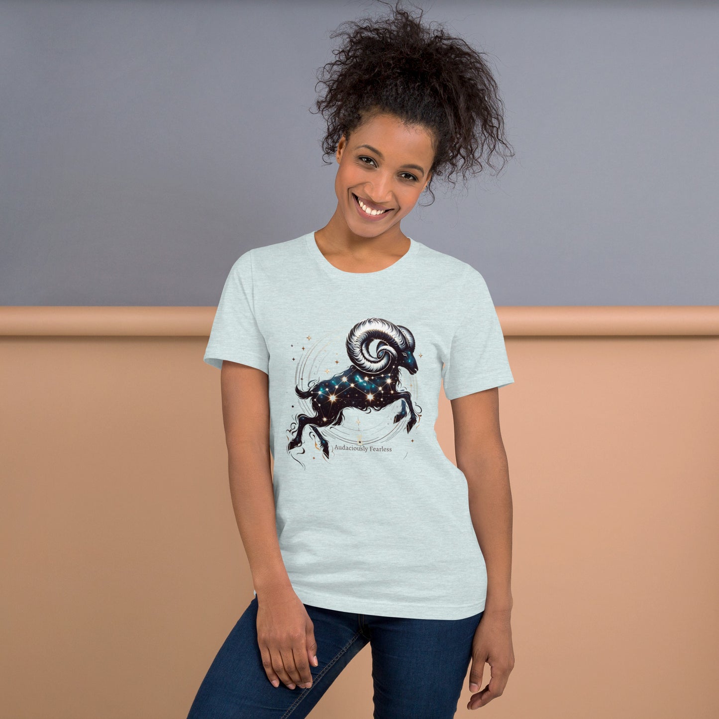 Aries Audacious Tee - Stellar Courage and Zodiac Charm