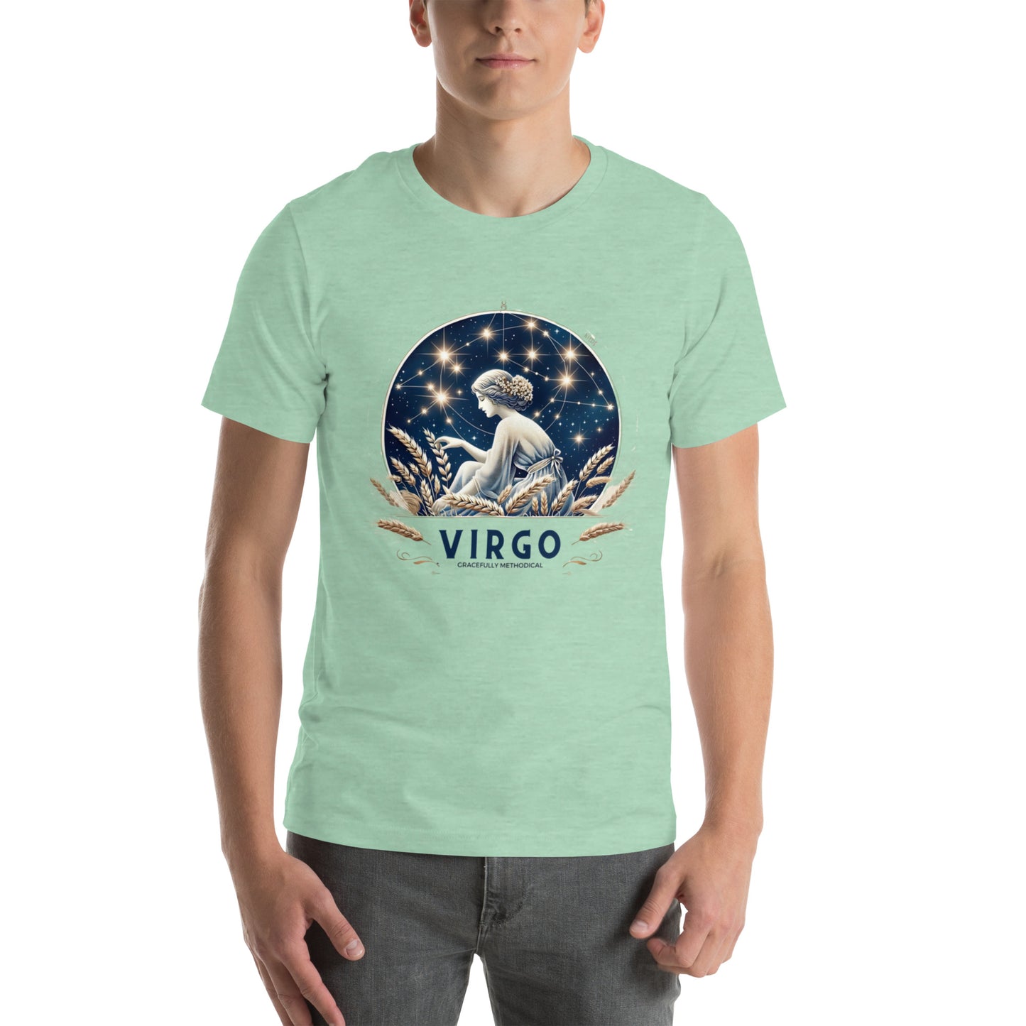 Unisex Virgo's Celestial Harvest - Starlit Methodical Zodiac T-Shirt