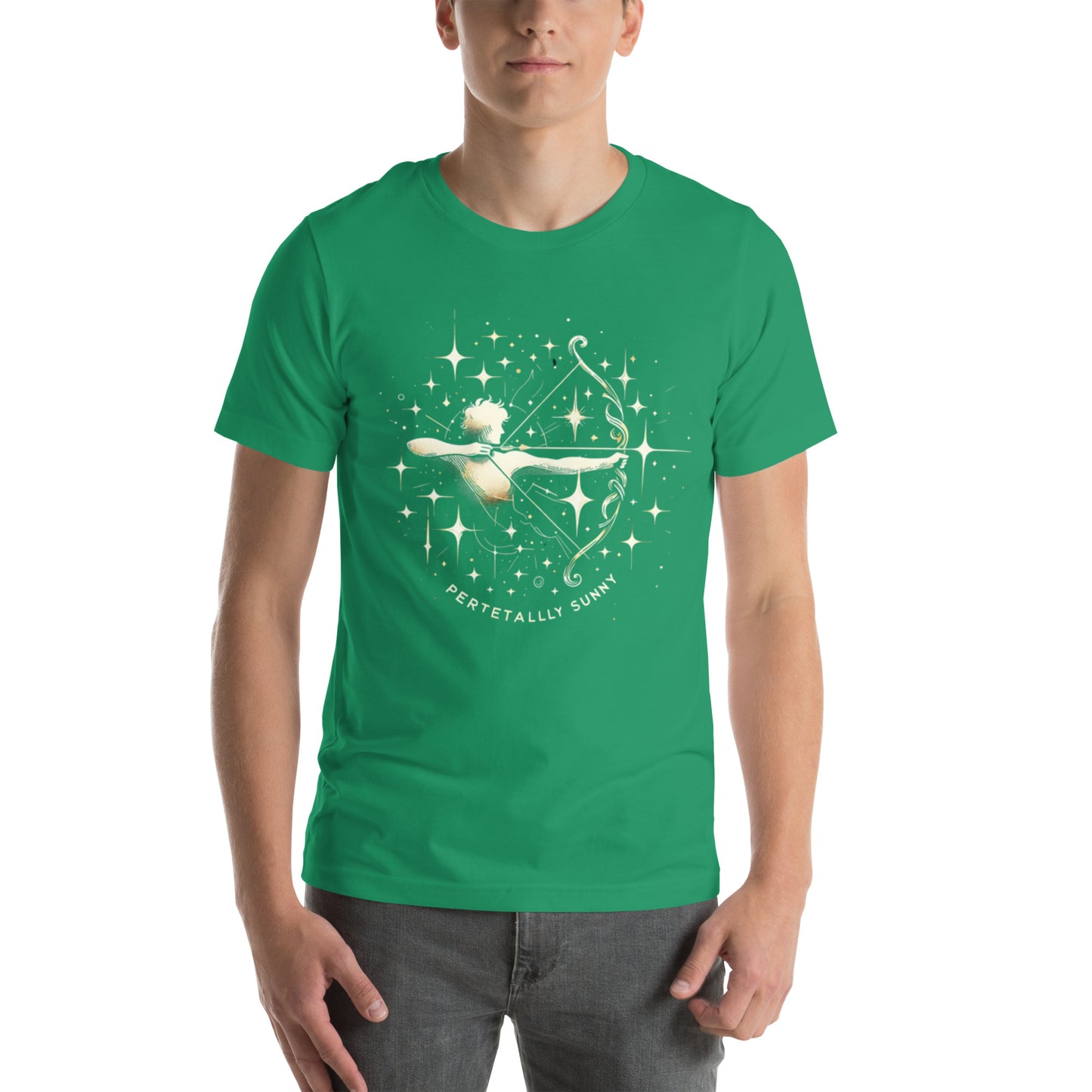 Unisex Perpetually Sunny Sagittarius T-Shirt – The Archer's Spark | Star Sign Series