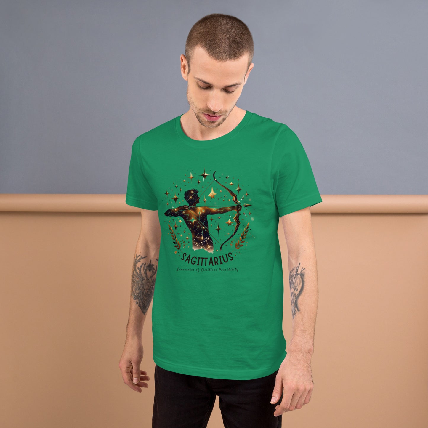 Unisex Sagittarius Emblem Tee – 'Icon of Audacious Personality' | Gift-Ready Zodiac Apparel