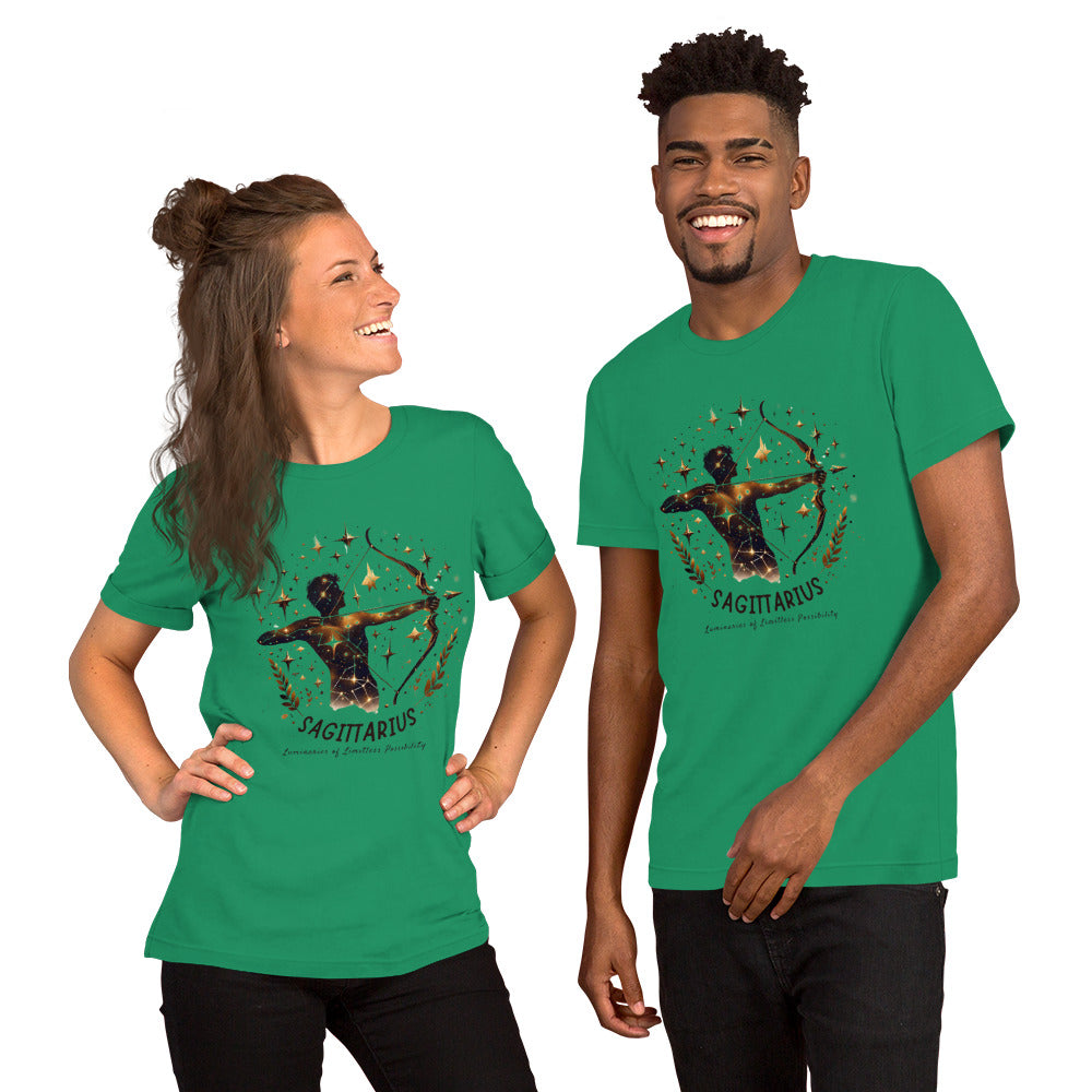 Unisex Sagittarius Emblem Tee – 'Icon of Audacious Personality' | Gift-Ready Zodiac Apparel