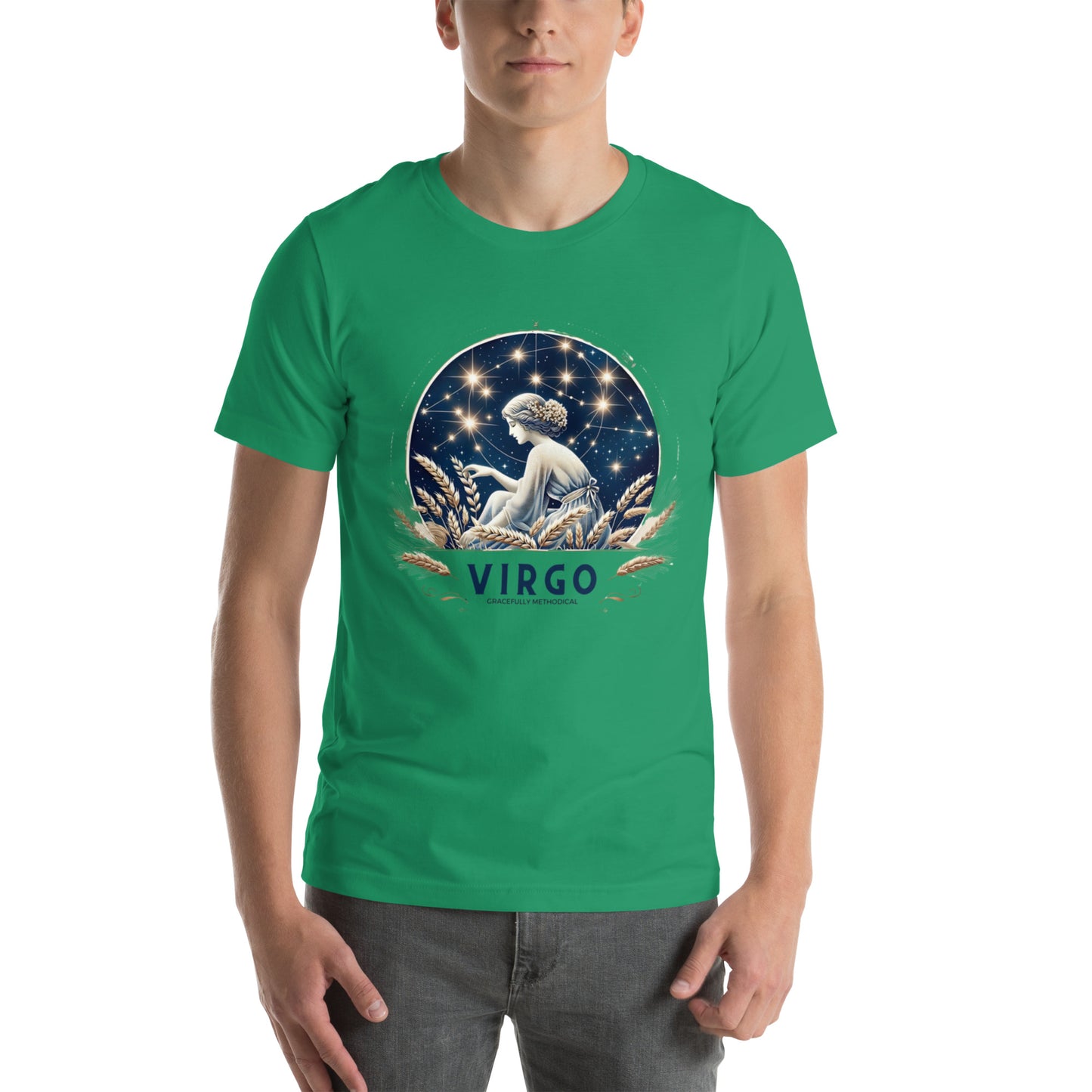 Unisex Virgo's Celestial Harvest - Starlit Methodical Zodiac T-Shirt