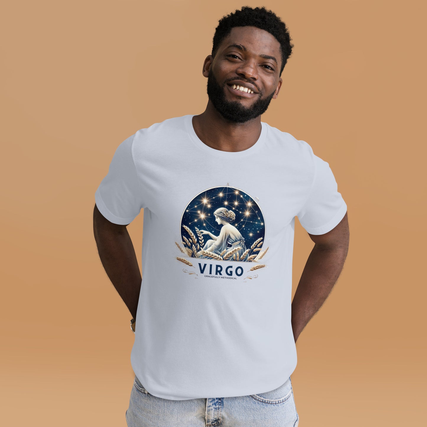 Unisex Virgo's Celestial Harvest - Starlit Methodical Zodiac T-Shirt