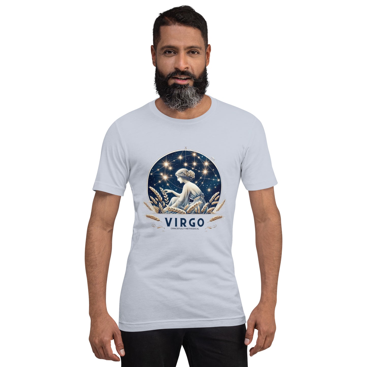 Unisex Virgo's Celestial Harvest - Starlit Methodical Zodiac T-Shirt