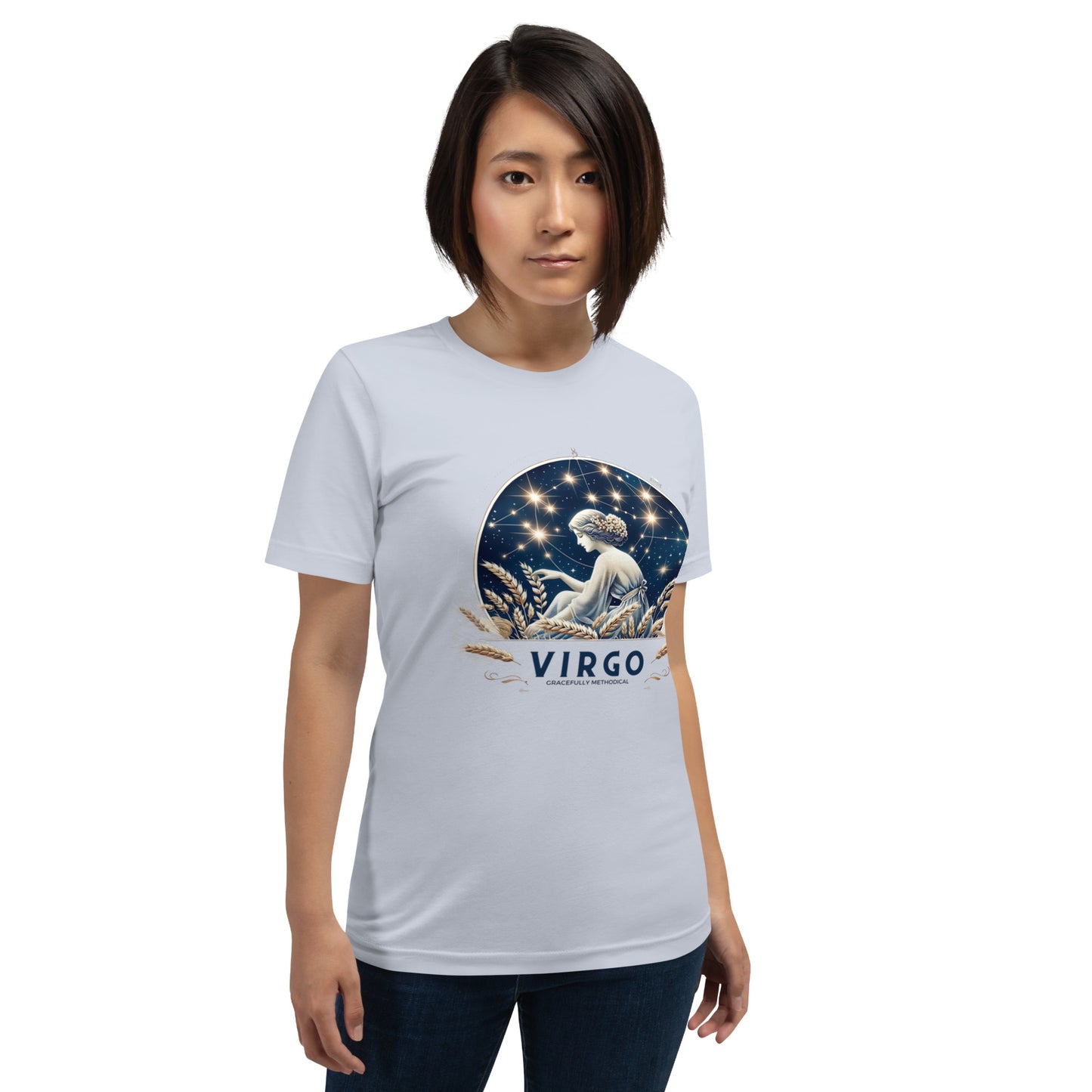 Unisex Virgo's Celestial Harvest - Starlit Methodical Zodiac T-Shirt