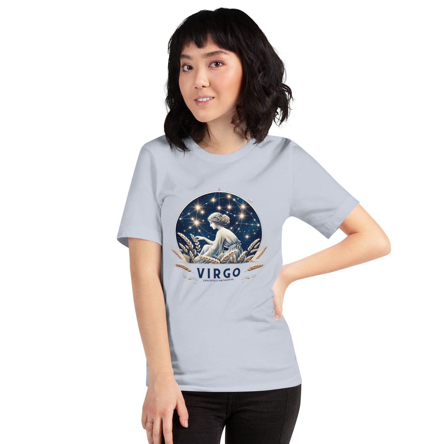 Unisex Virgo's Celestial Harvest - Starlit Methodical Zodiac T-Shirt