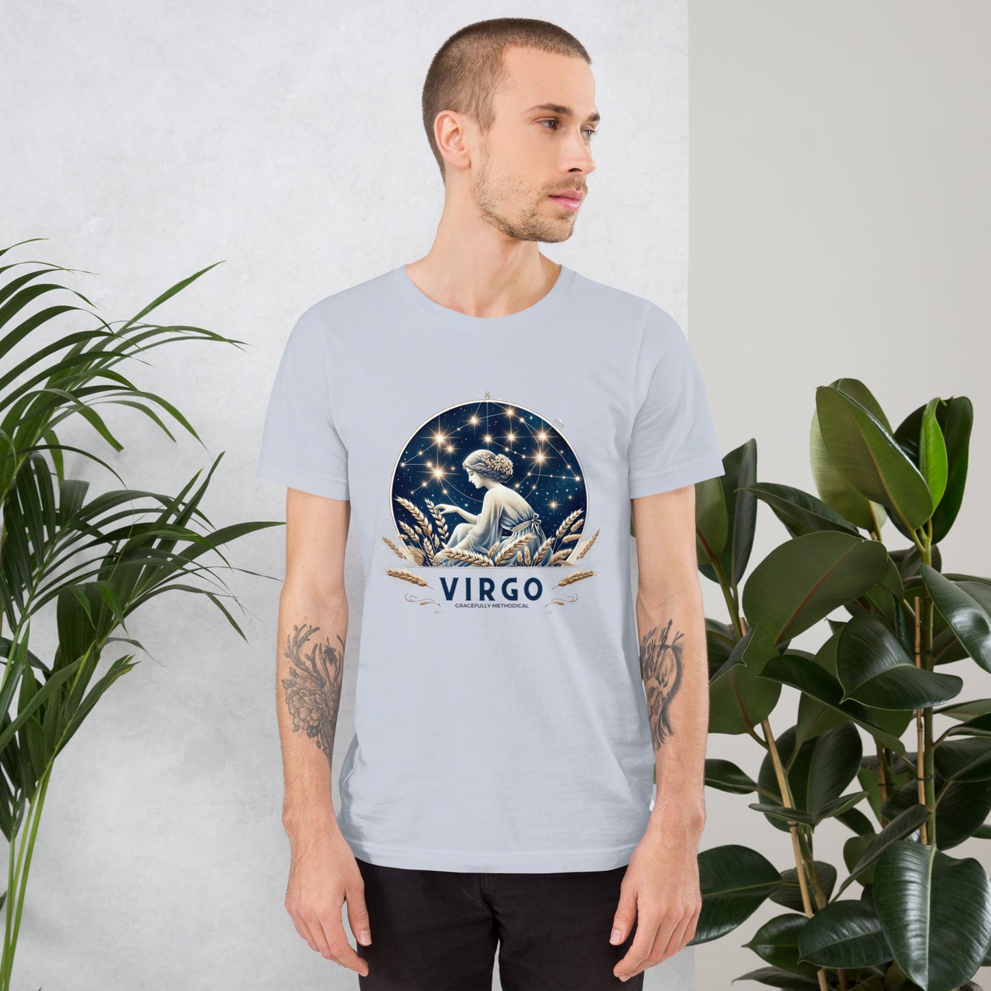 Unisex Virgo's Celestial Harvest - Starlit Methodical Zodiac T-Shirt