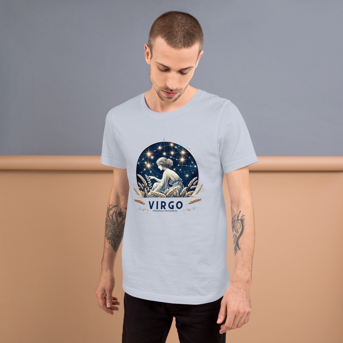 Unisex Virgo's Celestial Harvest - Starlit Methodical Zodiac T-Shirt