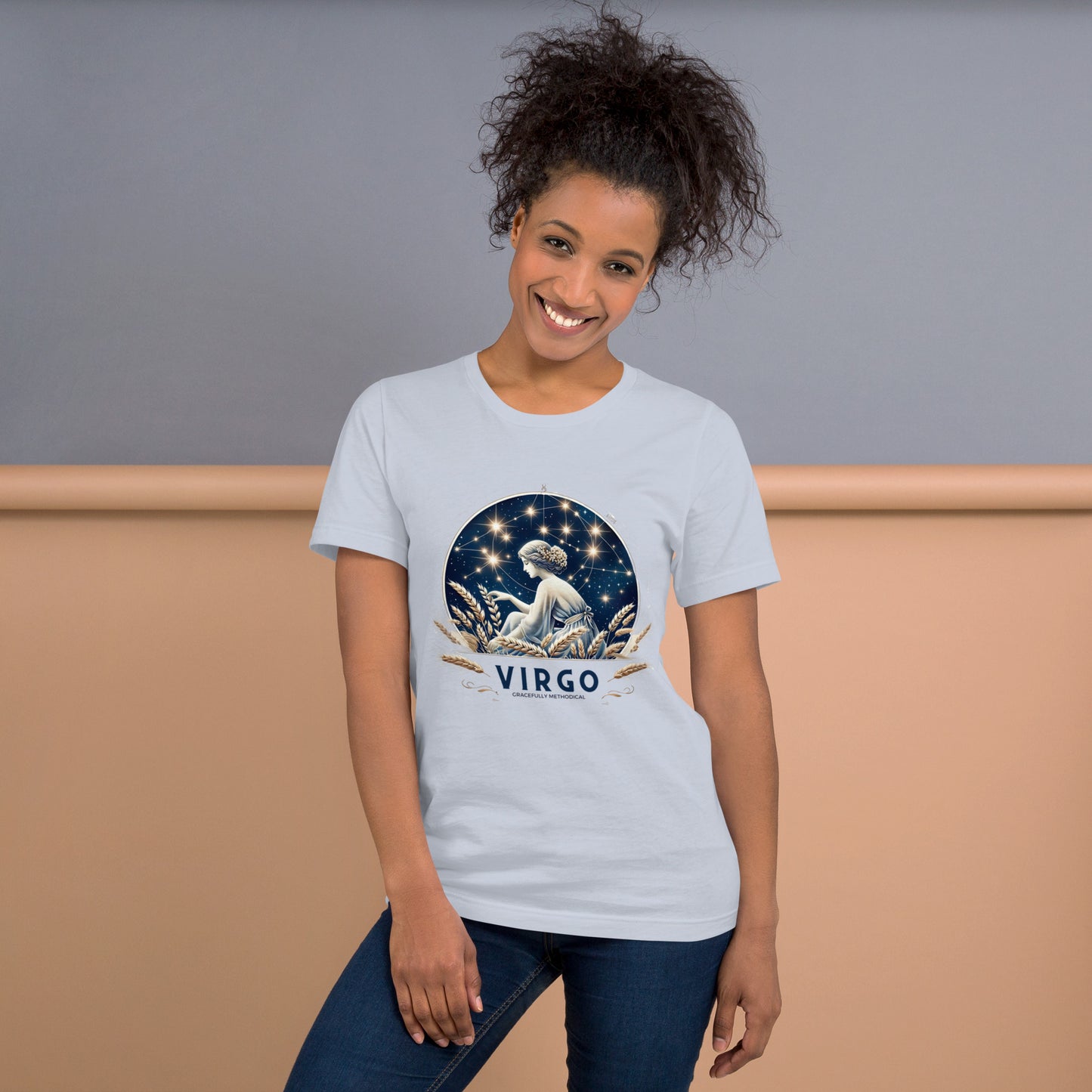 Unisex Virgo's Celestial Harvest - Starlit Methodical Zodiac T-Shirt