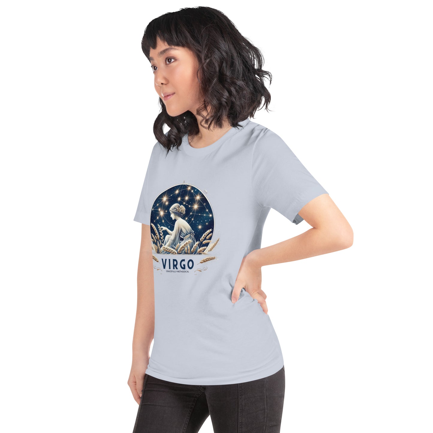 Unisex Virgo's Celestial Harvest - Starlit Methodical Zodiac T-Shirt