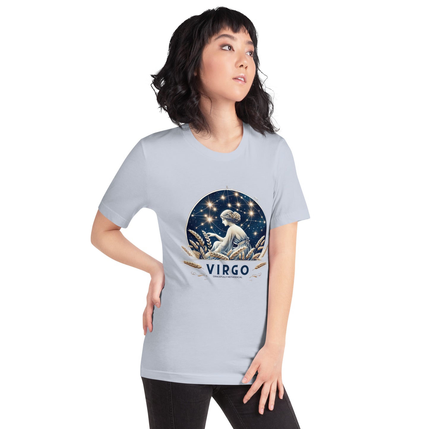 Unisex Virgo's Celestial Harvest - Starlit Methodical Zodiac T-Shirt