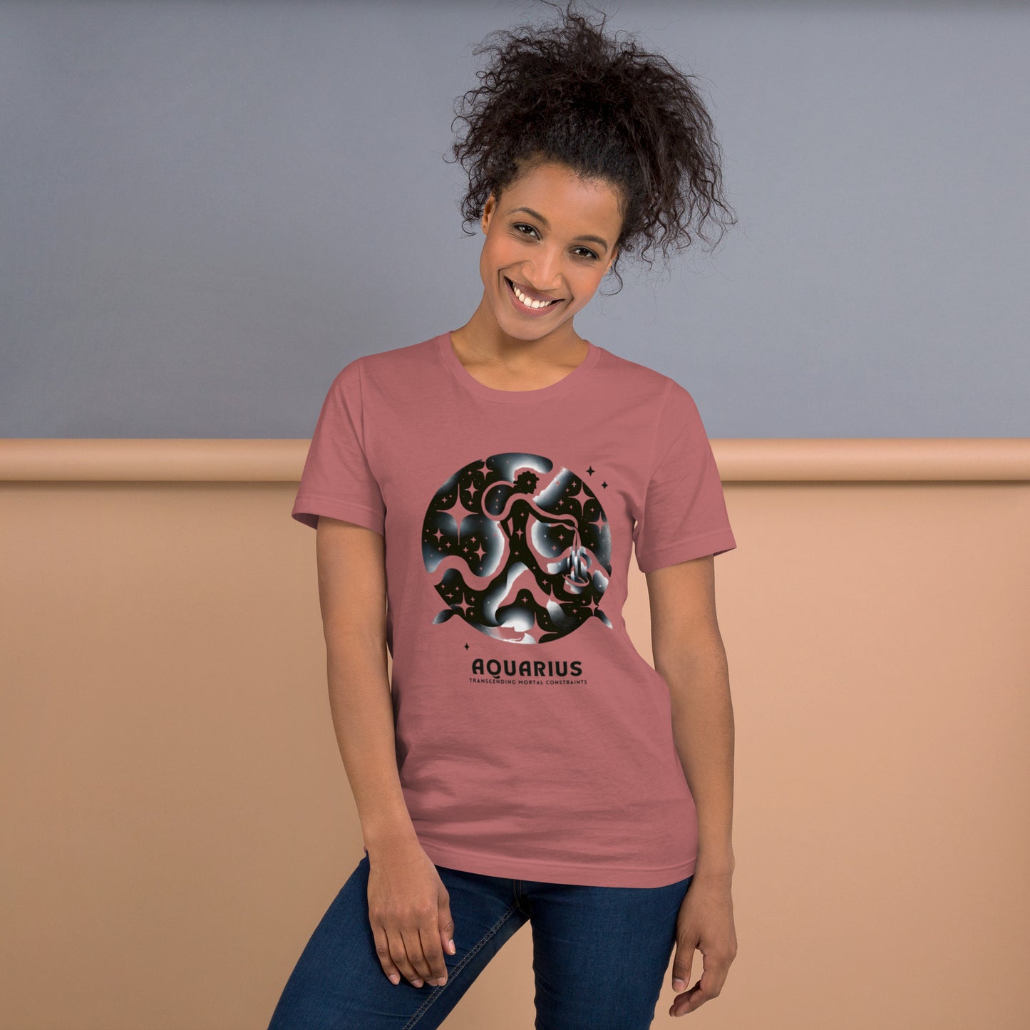 Unisex Aquarius Essence Tee - Celestial Visionary's Emblem