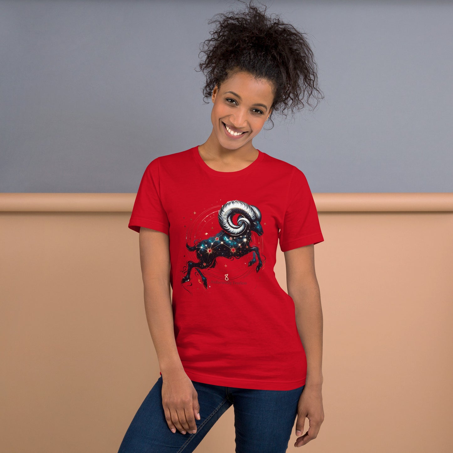 Aries Audacious Tee - Stellar Courage and Zodiac Charm