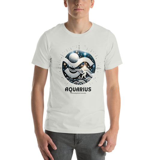 Transcendent Aquarius Tee – Celestial Innovator's Astrological T-Shirt