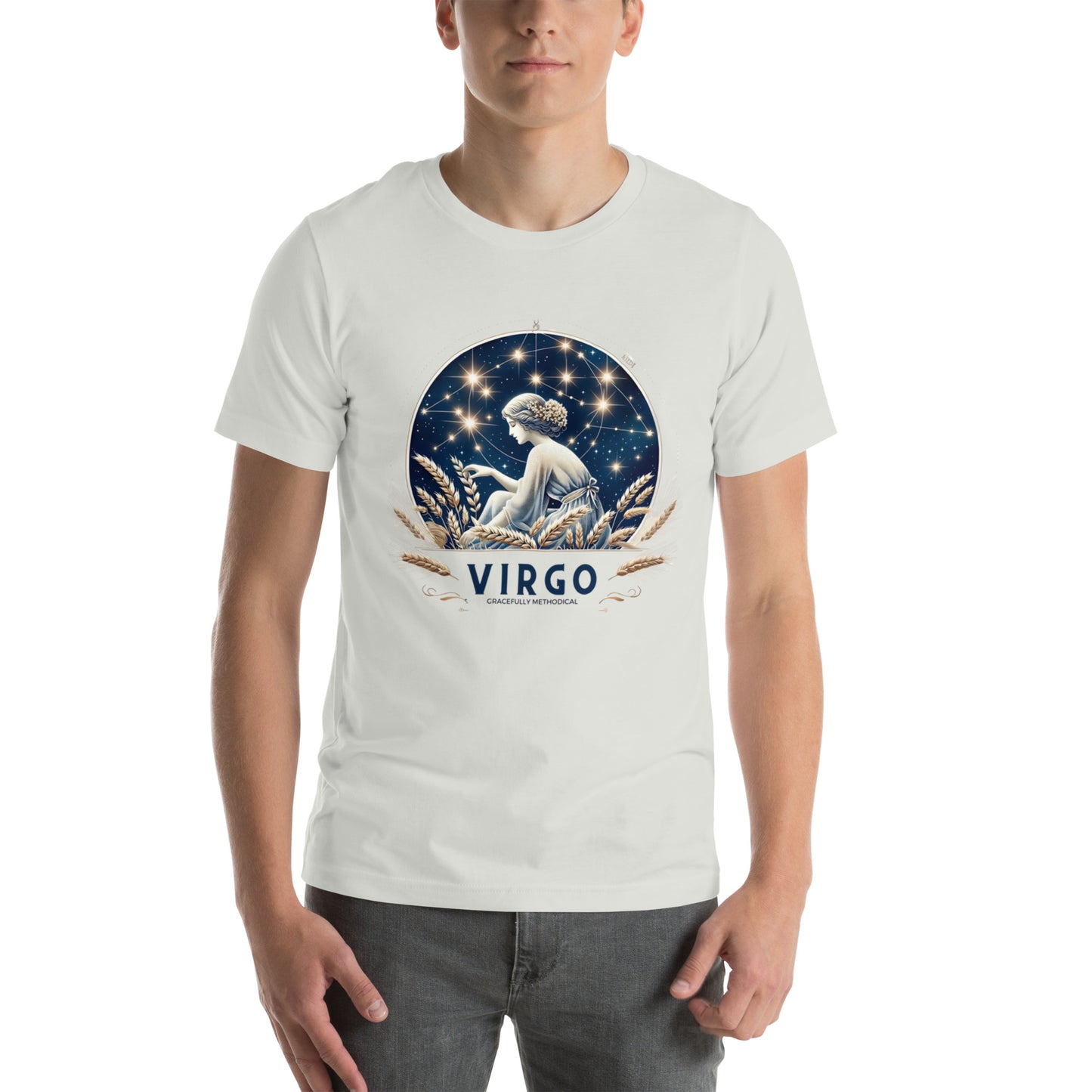 Unisex Virgo's Celestial Harvest - Starlit Methodical Zodiac T-Shirt