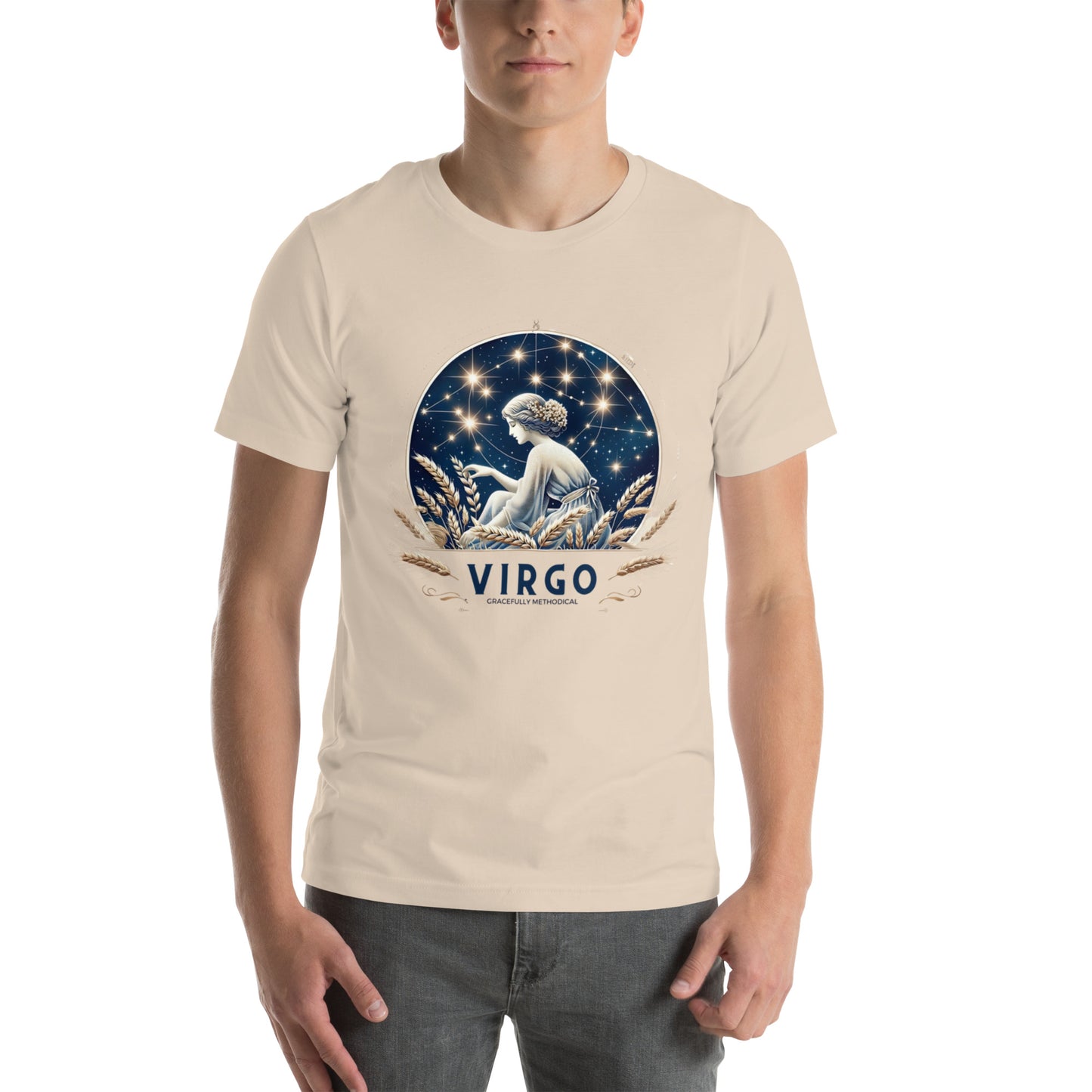 Unisex Virgo's Celestial Harvest - Starlit Methodical Zodiac T-Shirt