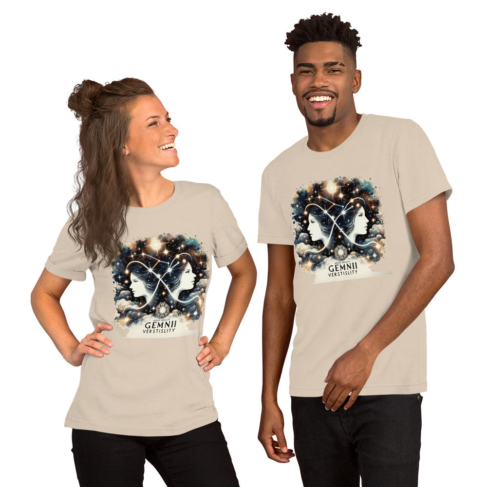 Unisex Dynamic Duality – Gemini Artistic Profile T-Shirt