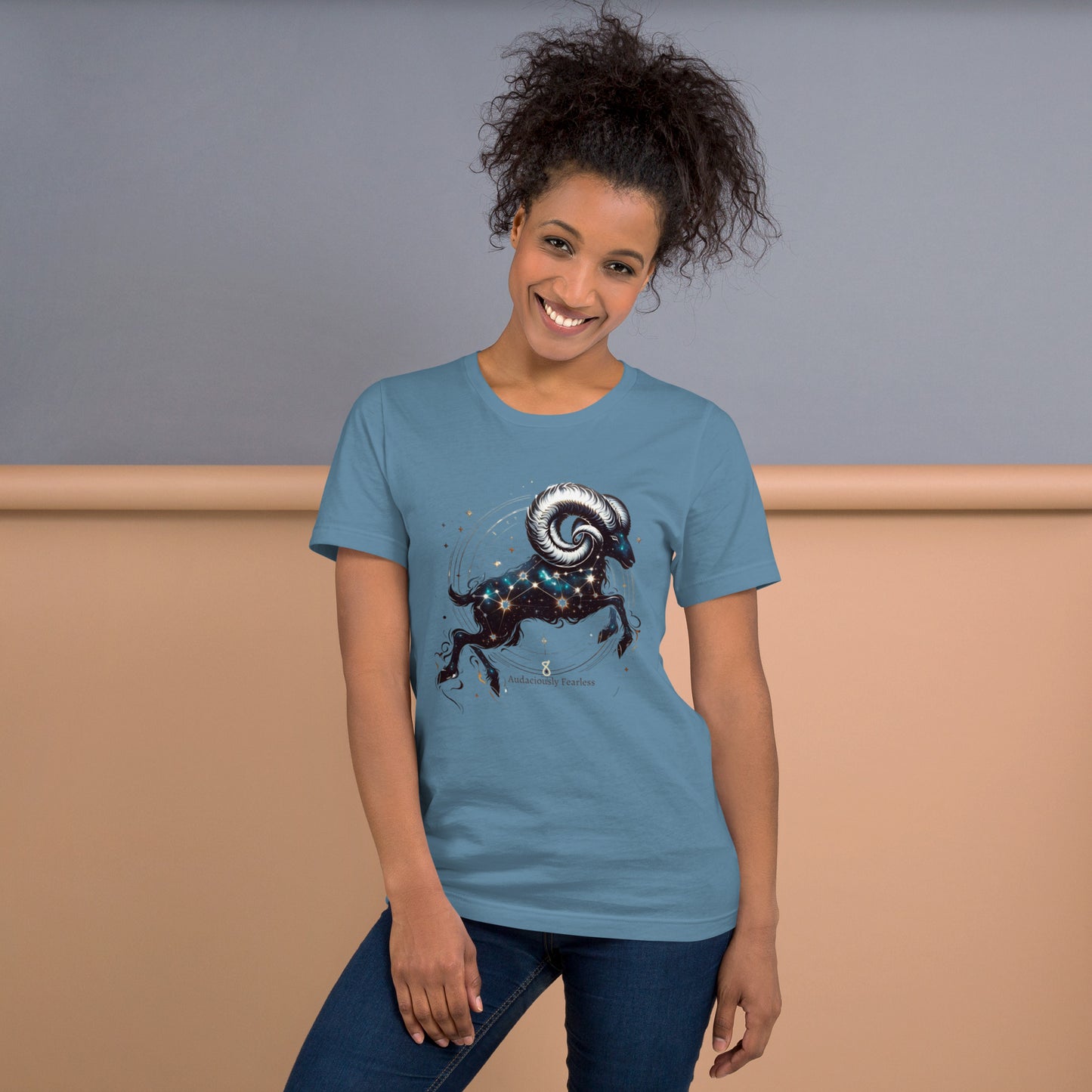 Aries Audacious Tee - Stellar Courage and Zodiac Charm