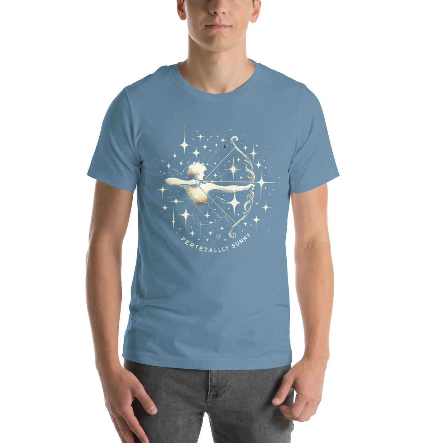 Unisex Perpetually Sunny Sagittarius T-Shirt – The Archer's Spark | Star Sign Series