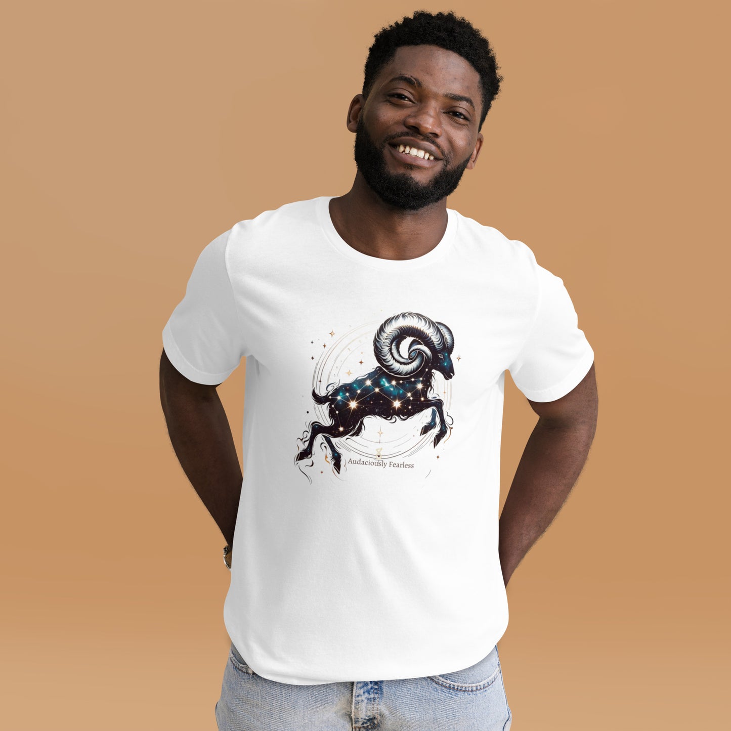 Aries Audacious Tee - Stellar Courage and Zodiac Charm