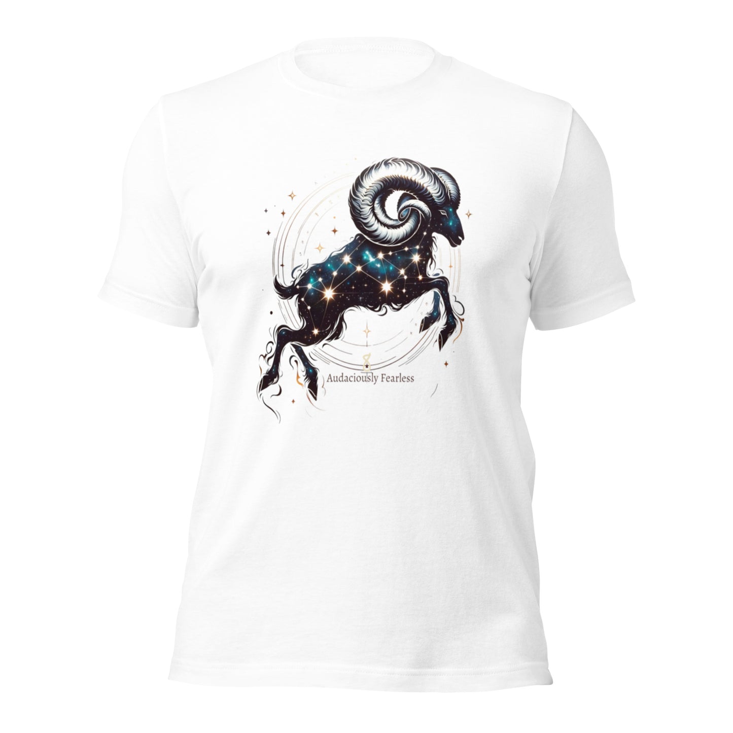 Aries Audacious Tee - Stellar Courage and Zodiac Charm