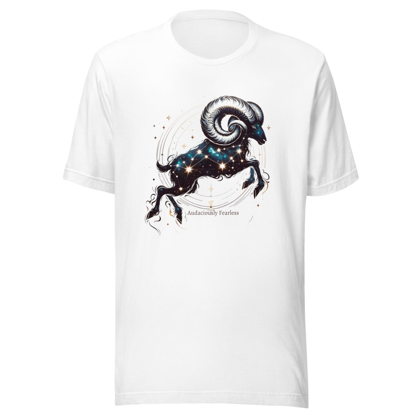 Aries Audacious Tee - Stellar Courage and Zodiac Charm