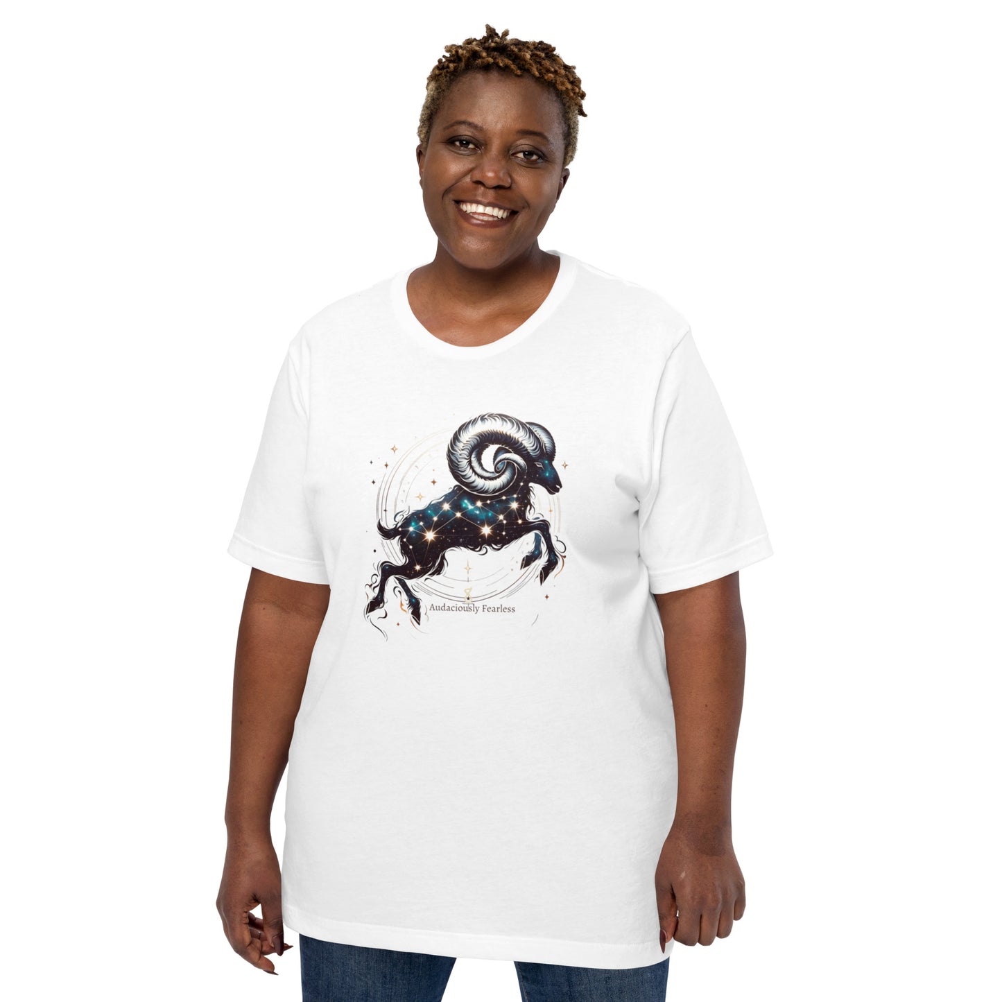 Aries Audacious Tee - Stellar Courage and Zodiac Charm