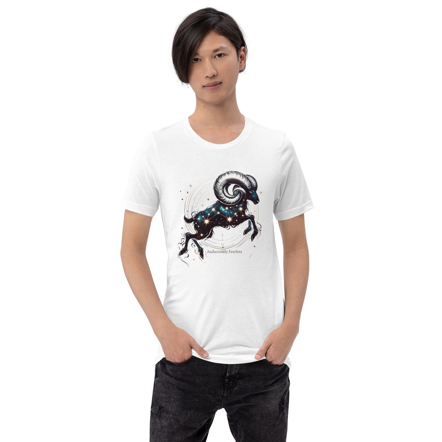 Aries Audacious Tee - Stellar Courage and Zodiac Charm