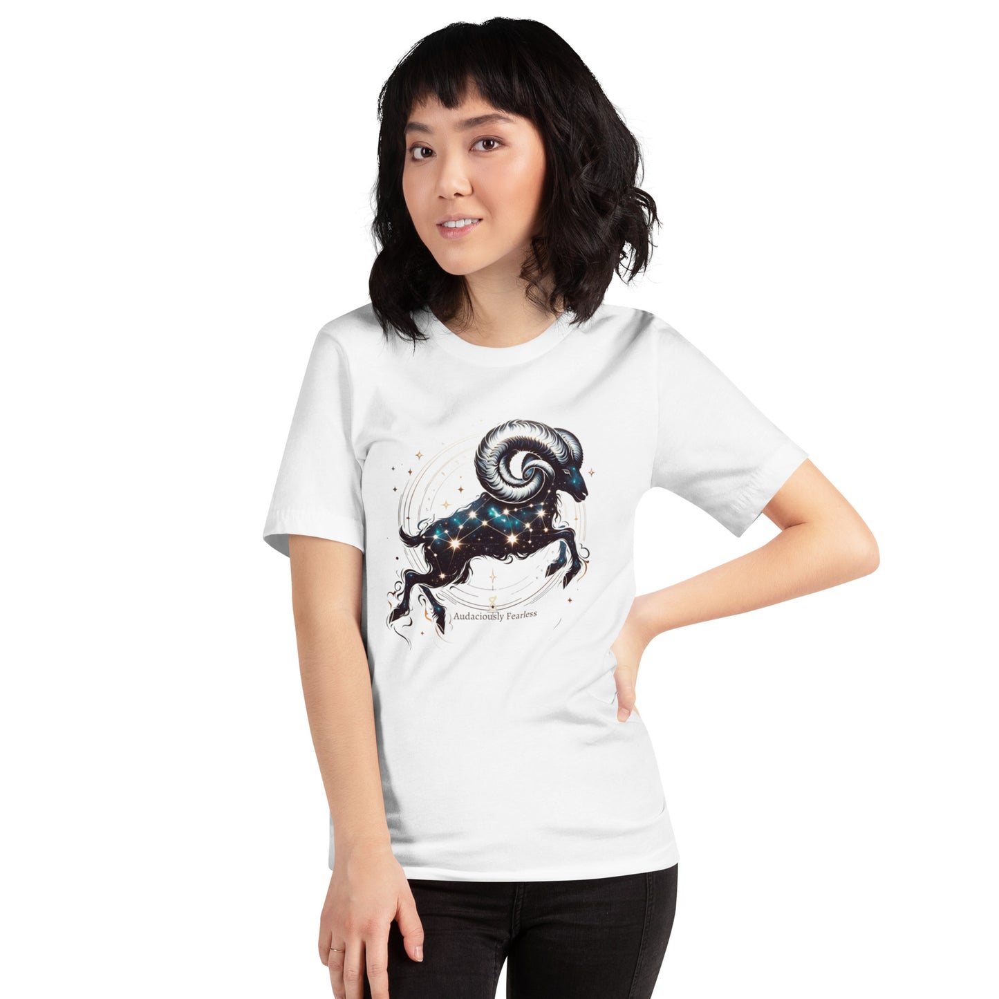 Aries Audacious Tee - Stellar Courage and Zodiac Charm