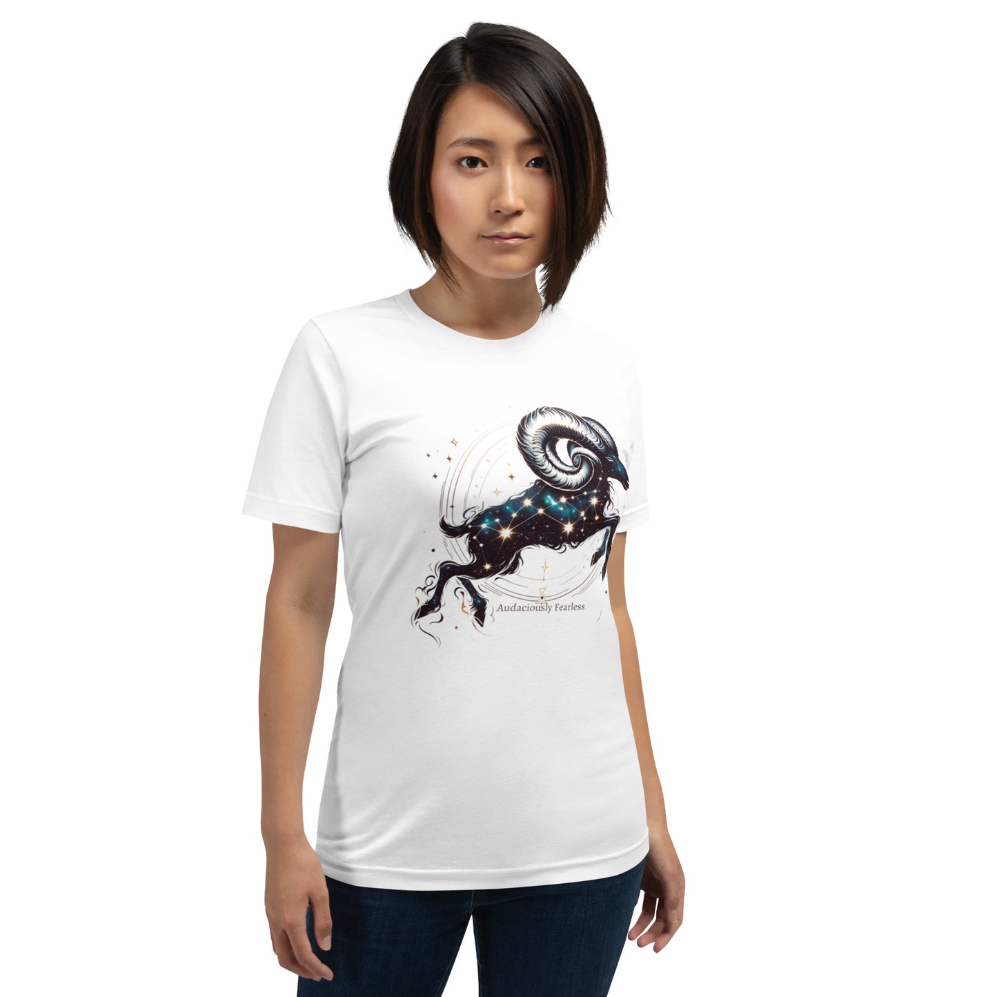 Aries Audacious Tee - Stellar Courage and Zodiac Charm