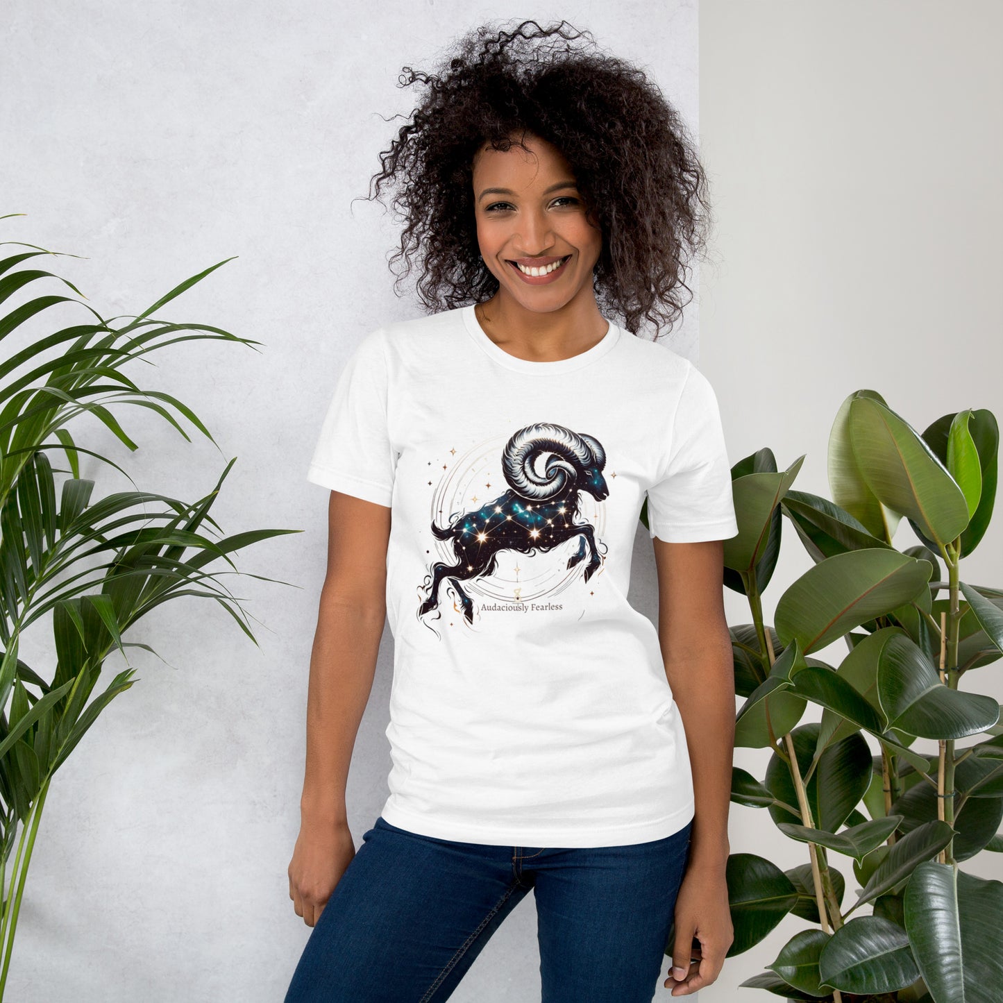 Aries Audacious Tee - Stellar Courage and Zodiac Charm