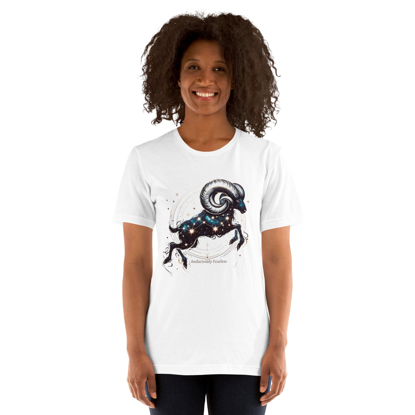 Aries Audacious Tee - Stellar Courage and Zodiac Charm