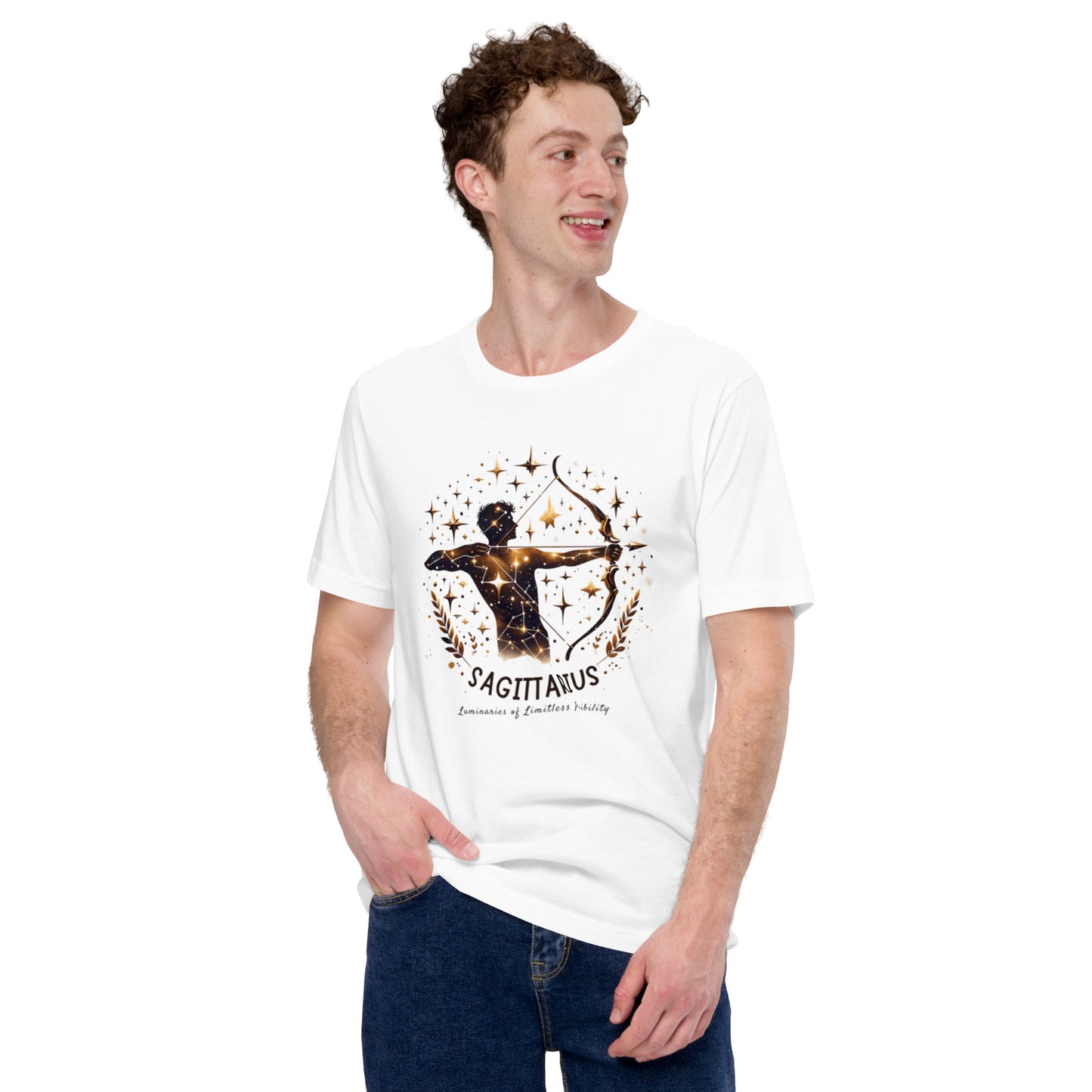 Unisex Sagittarius Emblem Tee – 'Icon of Audacious Personality' | Gift-Ready Zodiac Apparel