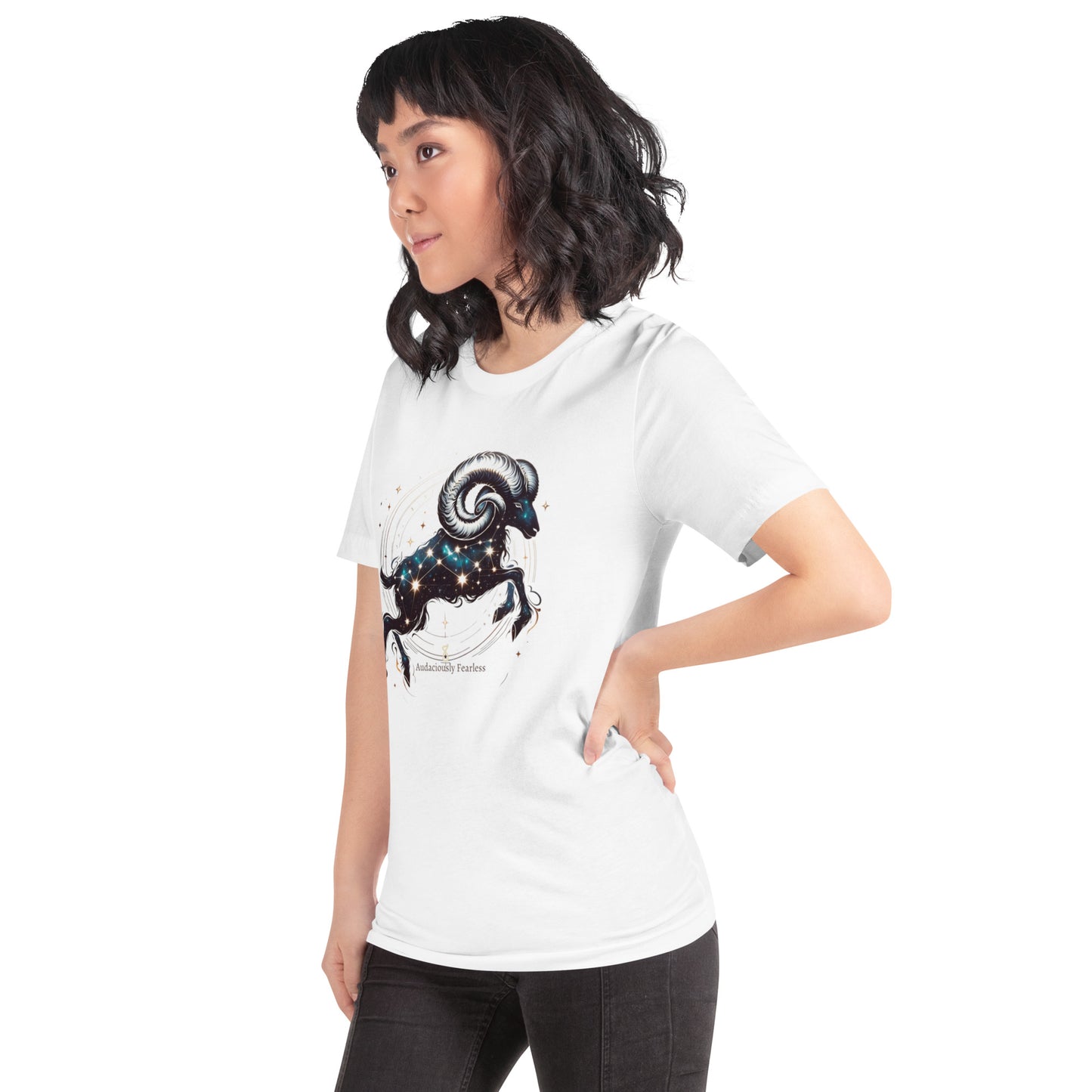 Aries Audacious Tee - Stellar Courage and Zodiac Charm