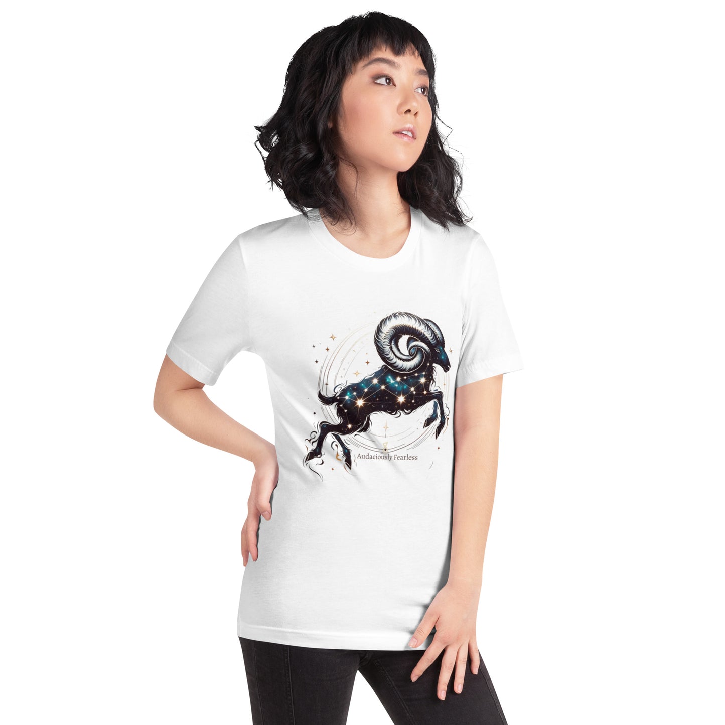 Aries Audacious Tee - Stellar Courage and Zodiac Charm