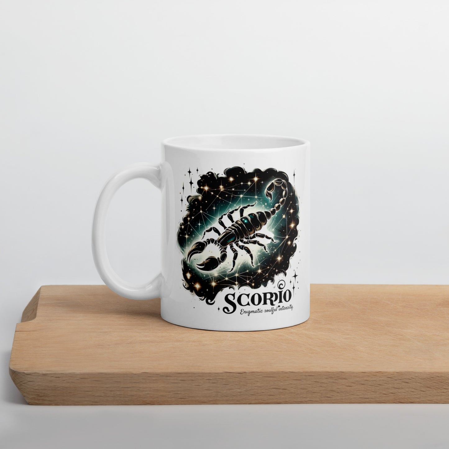 Scorpio Enigma White Glossy Mug