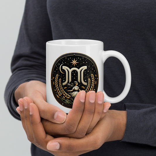 Virgo White Glossy Mug - Harvest Edition